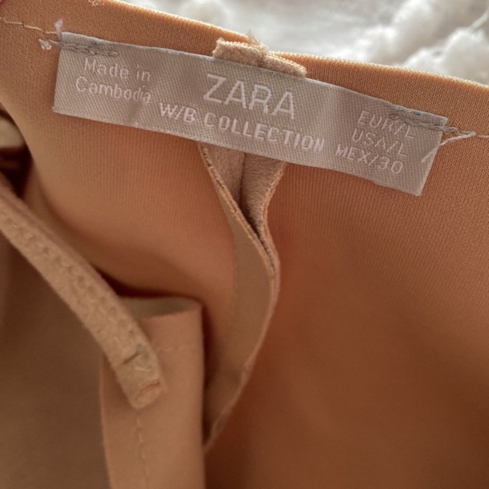 Zara Minimalist Faux Suede Jumpsuit Large - Picture 6 of 8